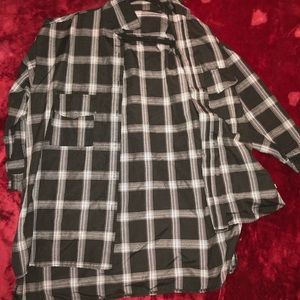 Plaid oversized jacket